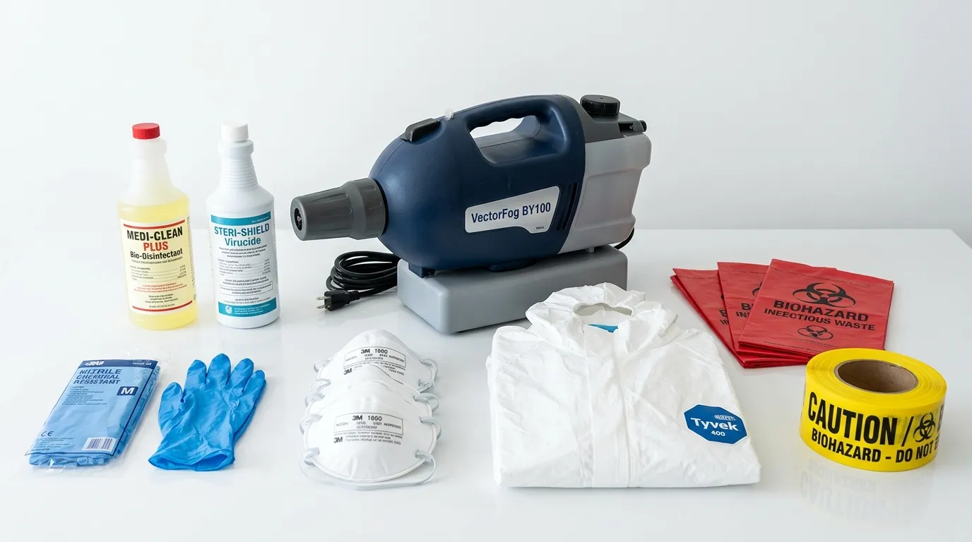 Professional biohazard remediation crew working in Pelham